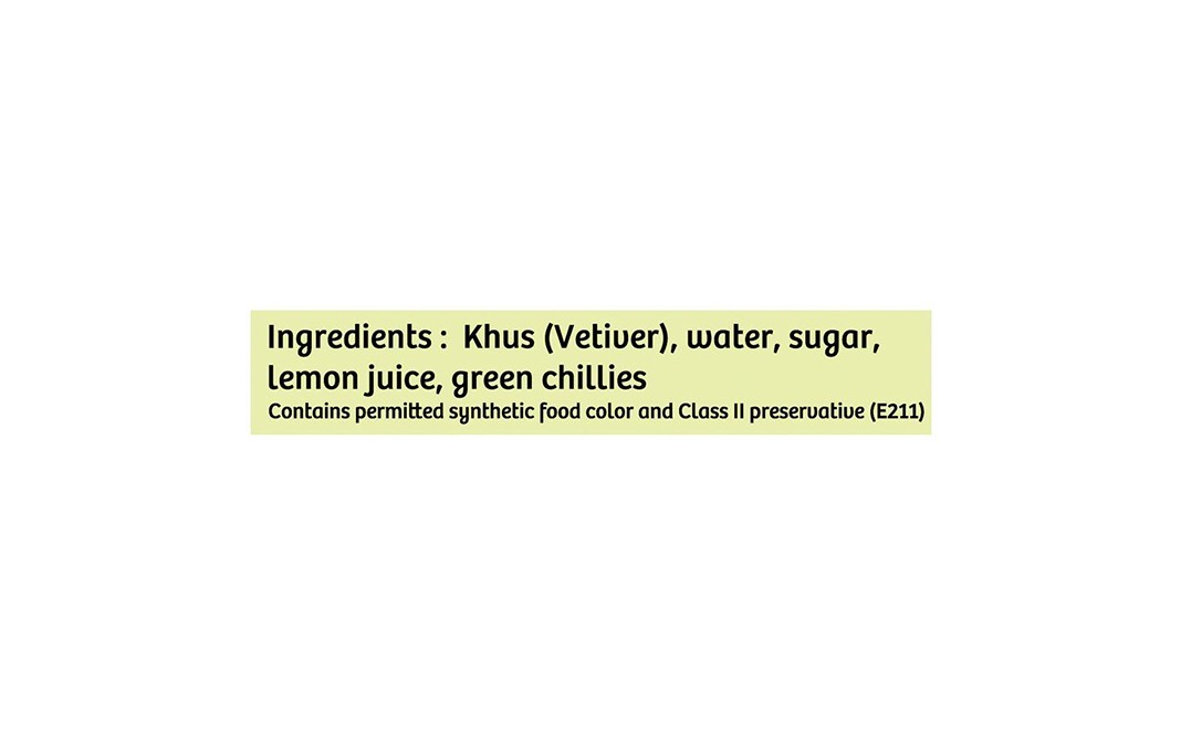 Gulabs Chilli Khus Syrup    Box  500 millilitre